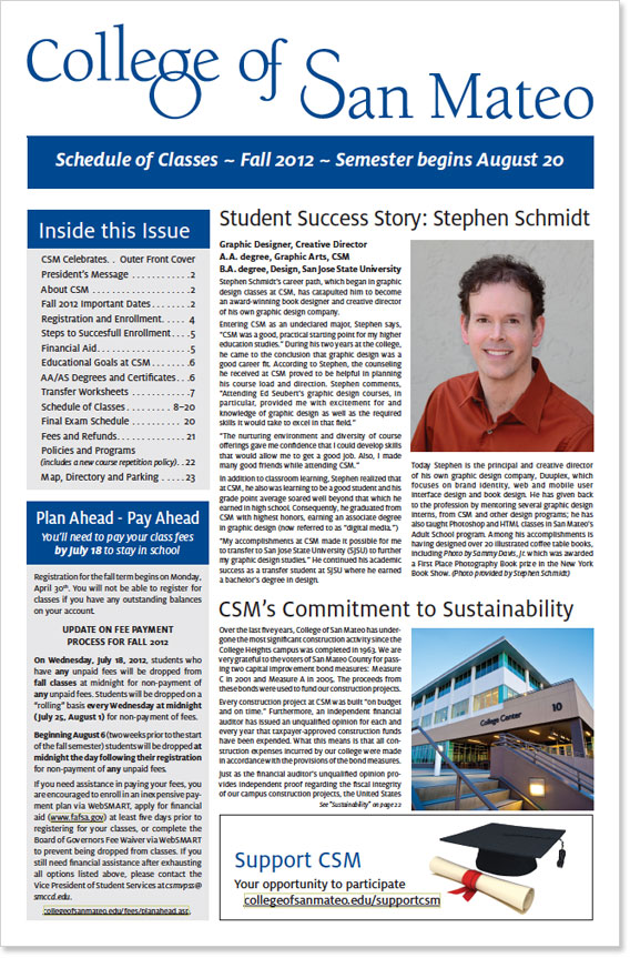 College of San Mateo, Stephen Schmidt