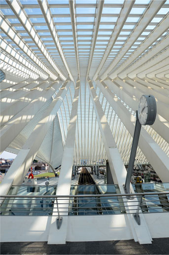 Liège-Guillemins train station, Liège, 2009. Santiago Calatrava, architect.