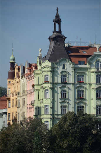 Apartments near Vltava River, Prague.